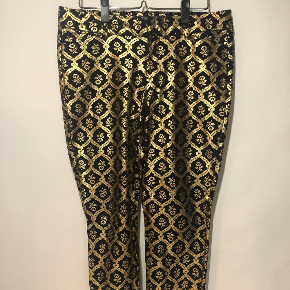 Gold Foil Pixie Mid-rise Ankle Pants, Old Navy